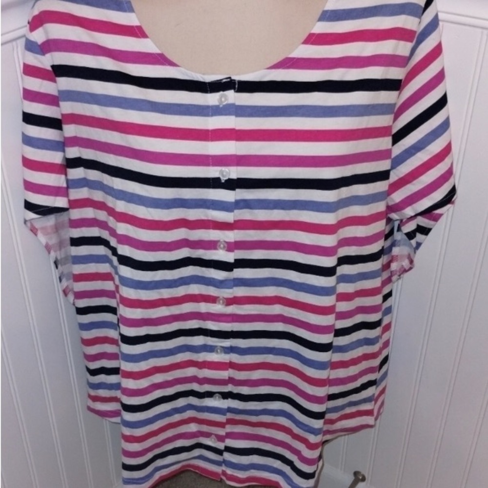 Striped Button-Up Top